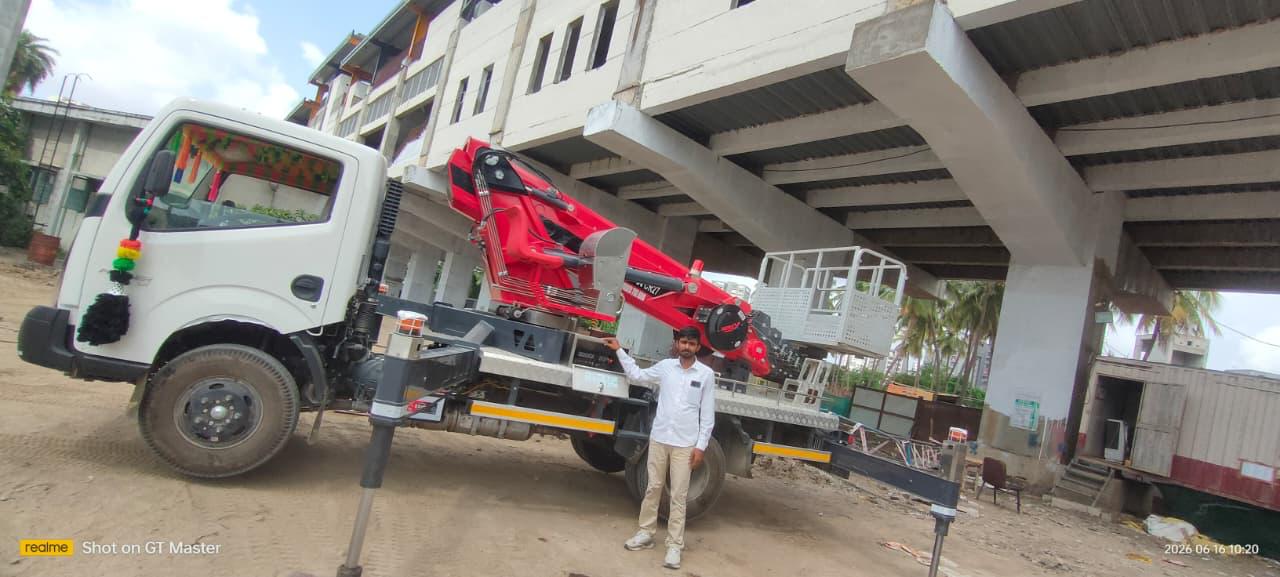 Manlift at viaduct structure